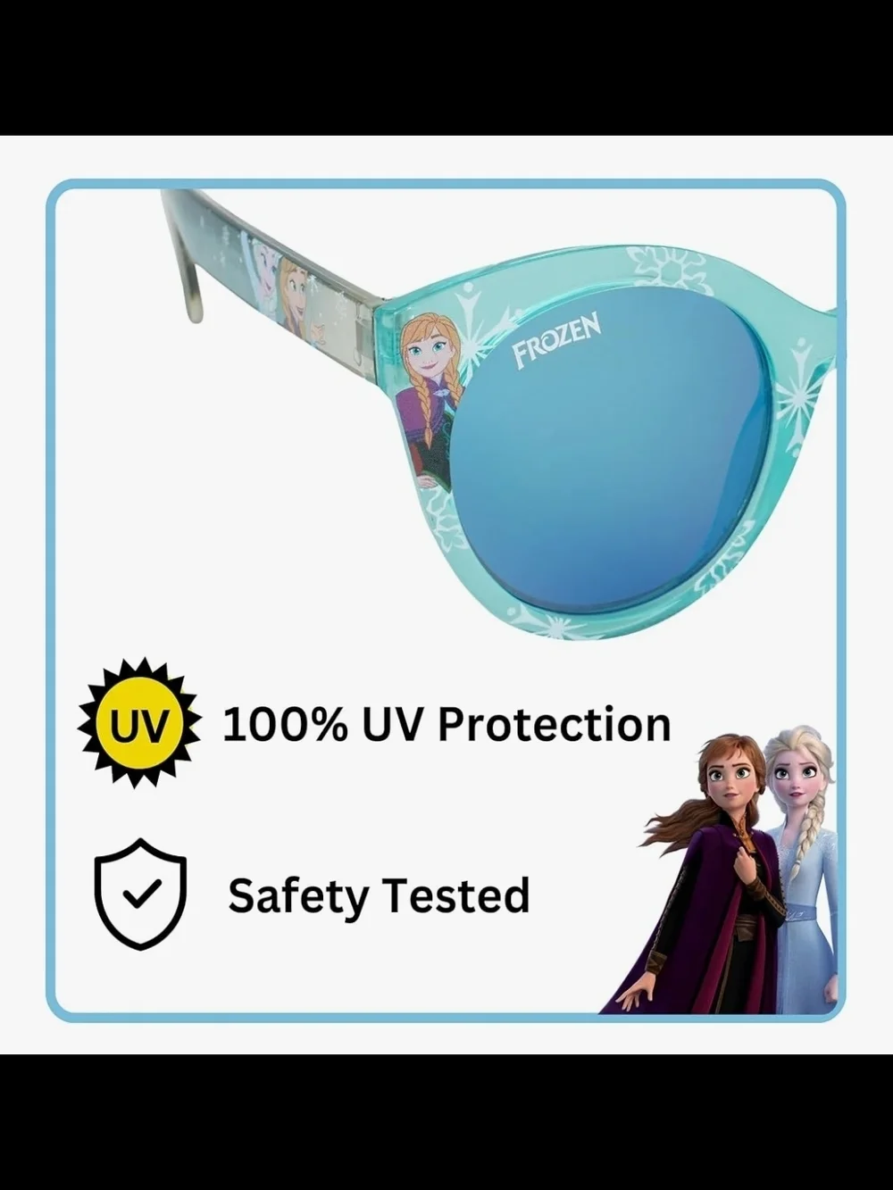 Disney Frozen Teal Frame Sunglasses with Blue Lenses